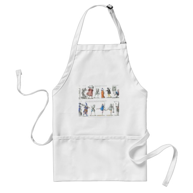 French Ballet Character Illustrations Standard Apron (Front)