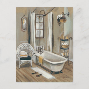French Bathroom with Bathtub Postcard