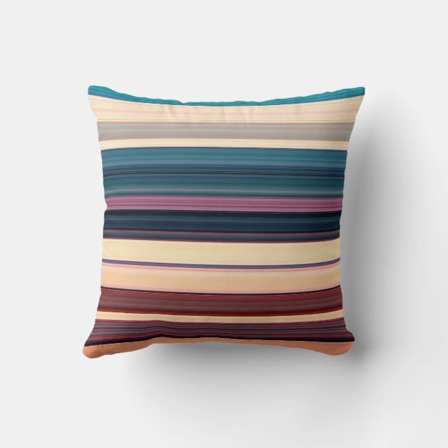 French bayadere stripes cushion (Back)