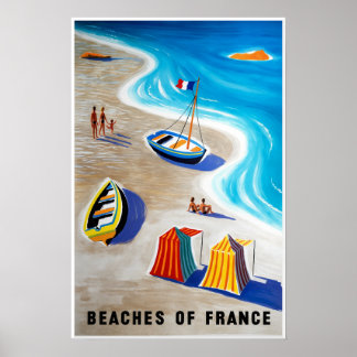 French Beaches Poster