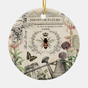 FRENCH BEE GARDEN CERAMIC ORNAMENT