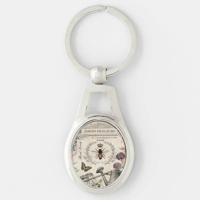 FRENCH BEE GARDEN KEY RING (Front)