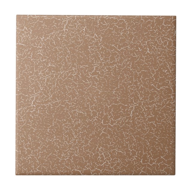 French Beige Tan Brown Crackle Glaze Solid Colour Ceramic Tile (Front)