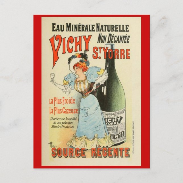 French Belle Epoque vintage poster postcard (Front)