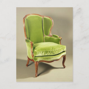 French bergere chair, c.1725 postcard