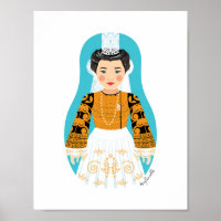 French, Bigoudène Matryoshka Poster