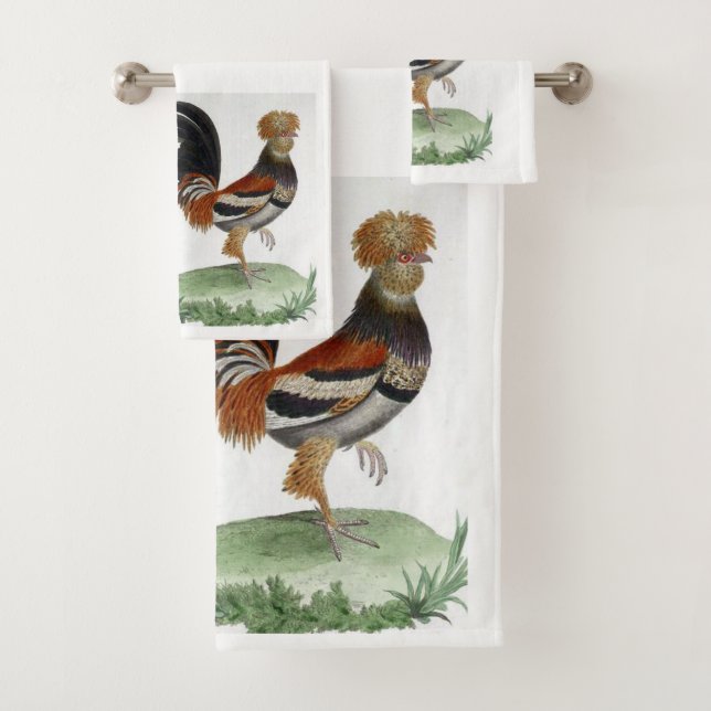 French Bird Bathroom Towel Sets (Insitu)