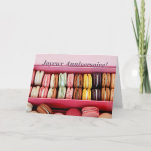 French Birthday Macaron-Joyeux Anniversaire! Card