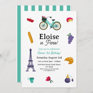 French Birthday Paris Girls Fun - Any Age Invitation