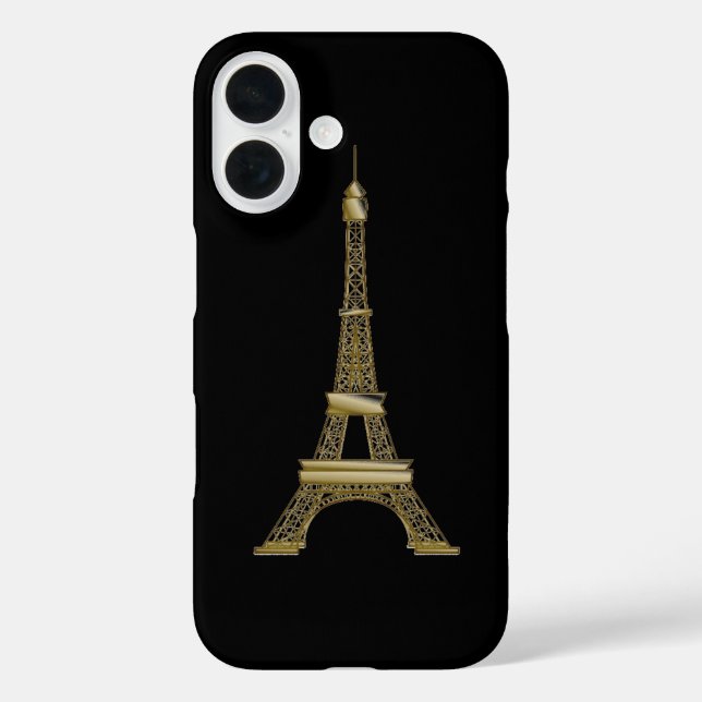 French Black & Gold Eiffel Tower Case-Mate iPhone Case (Back)