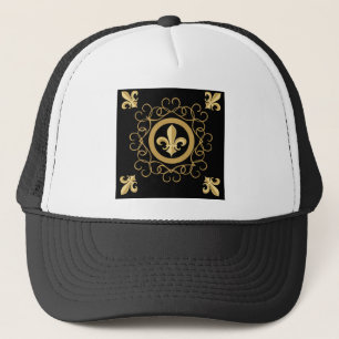 French Black Trucker Hat