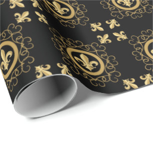 French Black Wrapping Paper