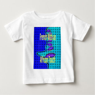 French Blue African Woven Abstract Purple Shape Baby T-Shirt
