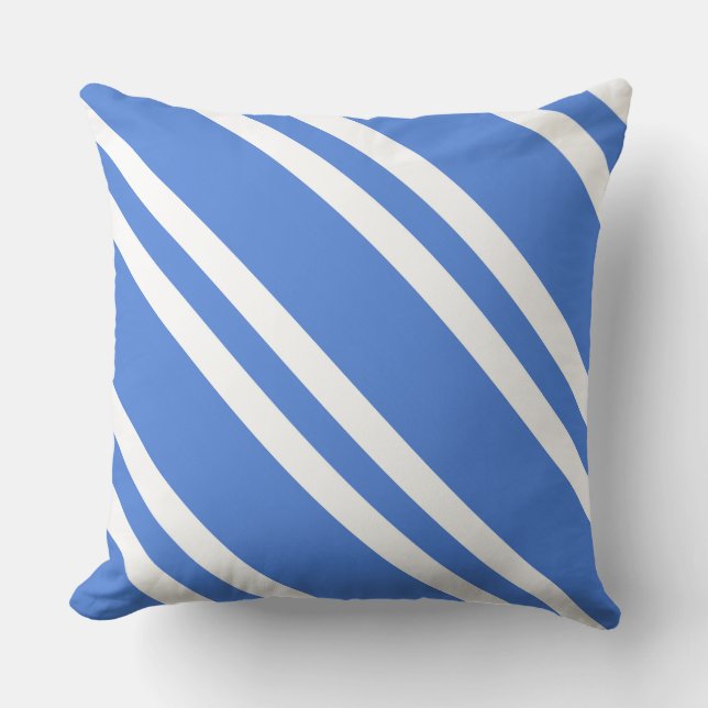 French Blue and White Stripes Cushion (Front)
