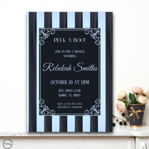 French Blue Bridal Shower Invitation
