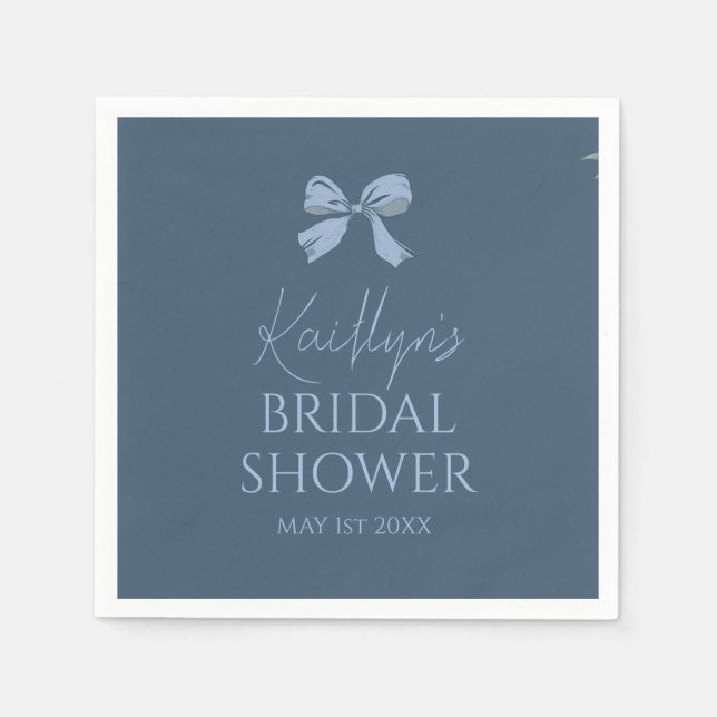 French Blue Coquette Napkin (Front)
