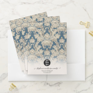 French Blue Elegant Design Professional Business Pocket Folder