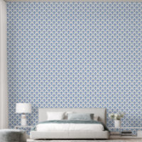 French Blue Fleur di Lis Lilly Wall Covering 