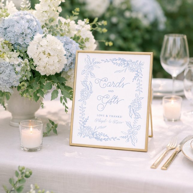 French Blue Hydrangea Cards and Gifts Sign (Creator Uploaded)