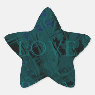 French Blue  Love Eat  Play Flower colours for all Star Sticker
