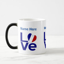 French Blue LOVE Gearr Flag Personalised 