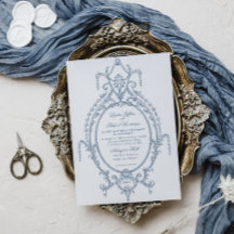 French Blue Ornate Baroque Wedding