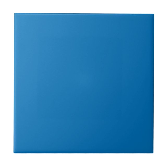 French Blue Solid Colour Ceramic Tile (Front)