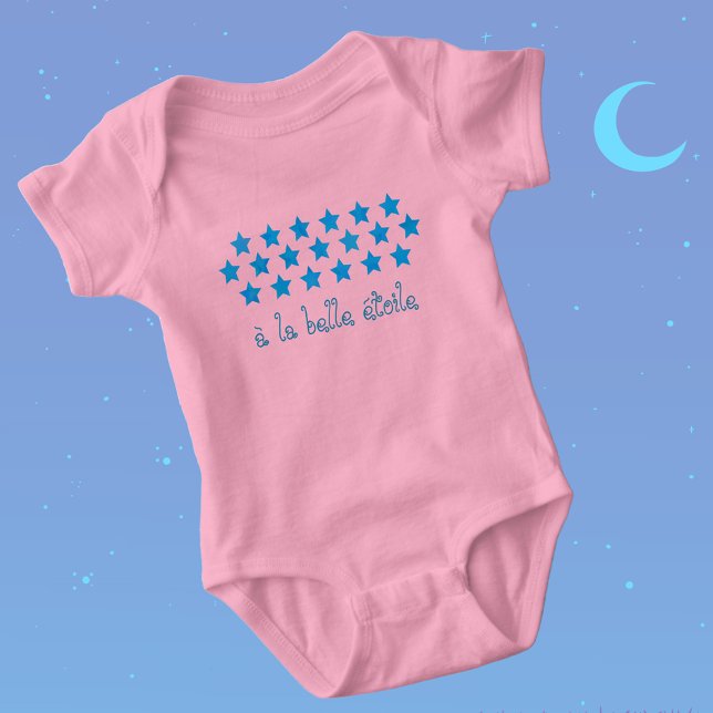 French Blue Stars A La Belle Etoile Baby Bodysuit (Creator Uploaded)