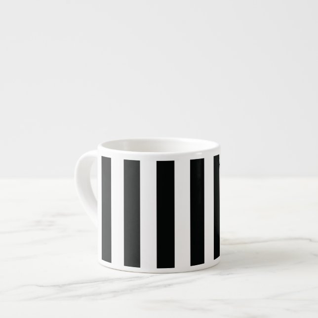 French Blue Stripes Espresso Cup (Front Left)