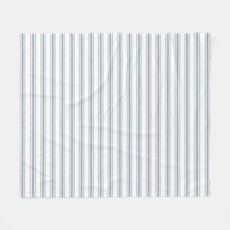 French Blue Ticking Stripe Fleece Blanket