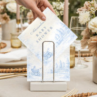 French Blue Toile Baby Shower