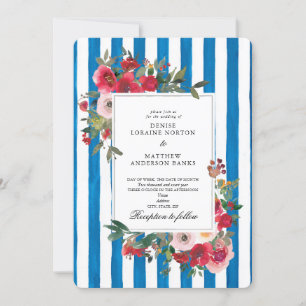 French Blue Wedding Invitation