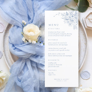 French Blue Wedding Menu