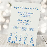 French Blue Whimsical Signature Drinks Cocktail