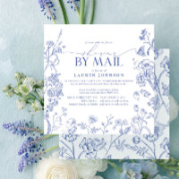 French Blue & White Victorian Bridal Shower Mail