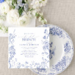 French Blue & White Victorian Floral Bridal Brunch Invitation<br><div class="desc">The French Blue & White Victorian Floral Bridal Brunch is the perfect combination of traditional and modern style. The classic hand drawn blue Victorian florals are a timeless design, featuring exquisite garden flowers, buzzing bees, and delicate butterflies – perfect for a stylish Bridal Brunch. Combining traditional beauty with modern hand...</div>