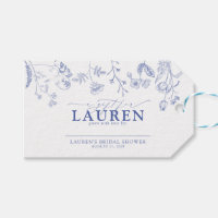 French Blue & White Victorian Shower No Wrap