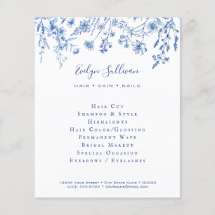 French blue wildflowers flyer