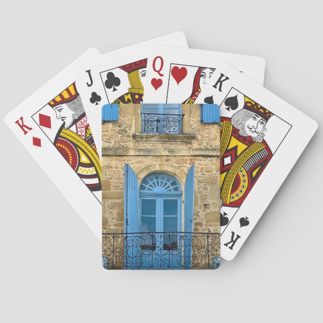 French Blue Window Playing Cards (Back)