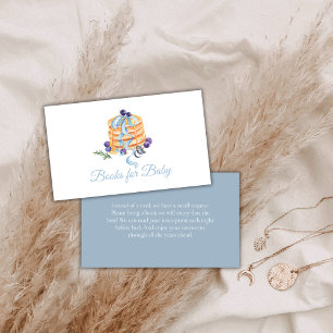 French Blueberry Pancake Books For Baby Shower Enclosure Card