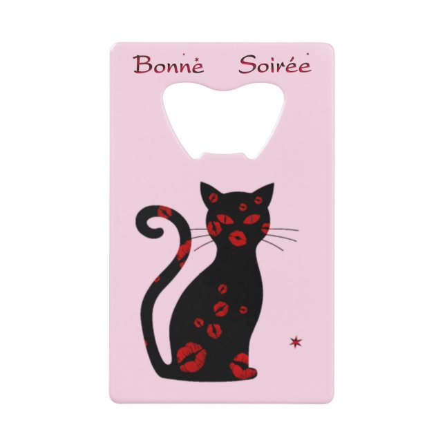 French:Bonne Soiree Credit Card Bottle Opener (Front)
