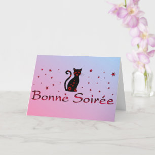 French:Bonne Soiree Greeting Card