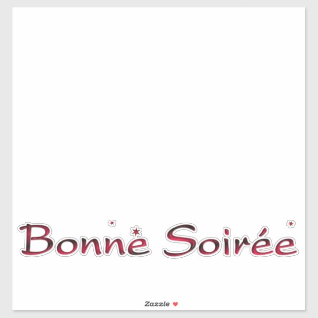 French:Bonne Soiree Sticker (Sheet)
