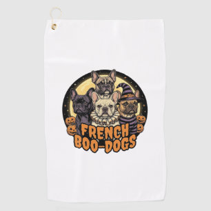 French Boo-Dogs Halloween French Bulldog Design_1 Golf Towel