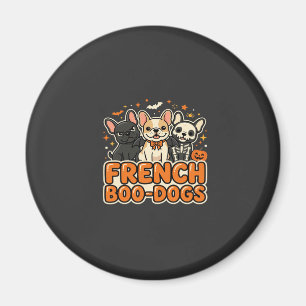 French Boo Dogs Halloween French Bulldog Design_1 Magnet