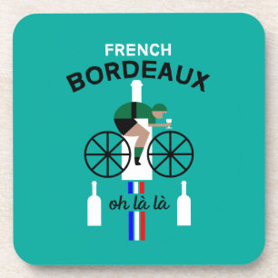French Bordeaux Wine Beverage Coaster