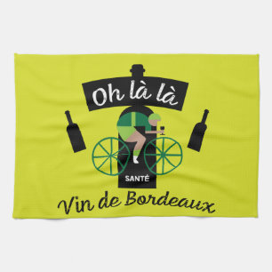 French Bordeaux Wine Tea Towel