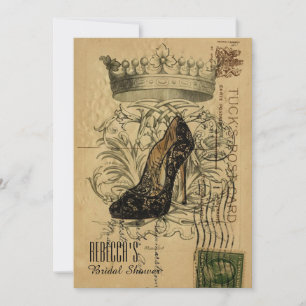 french botanical paris stilettos invitation