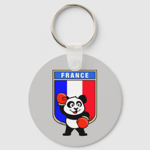 French Boxing Panda Key Ring