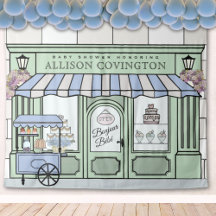 French, boy Baby Shower Photobooth Backdrop